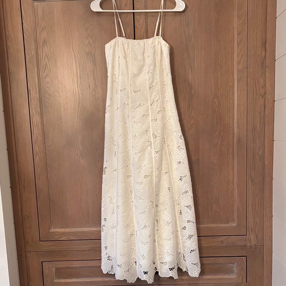 Astr Ivory Lace Maxi Dress